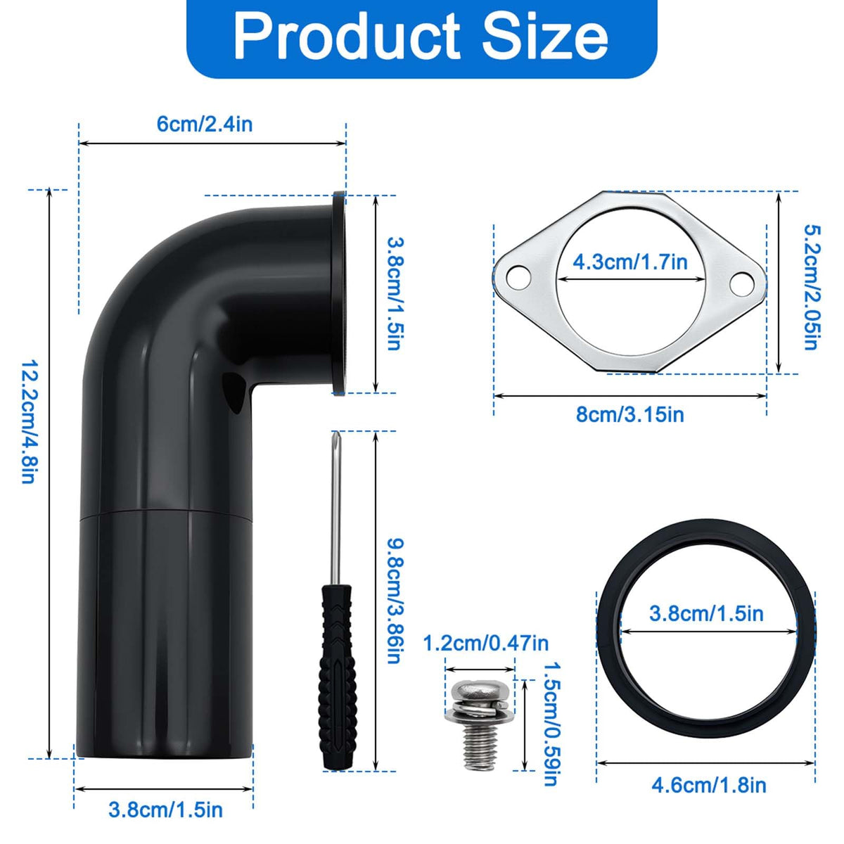 2 Set Garbage Disposal Drain Elbow Replacement Kit Garbage Disposal Drain