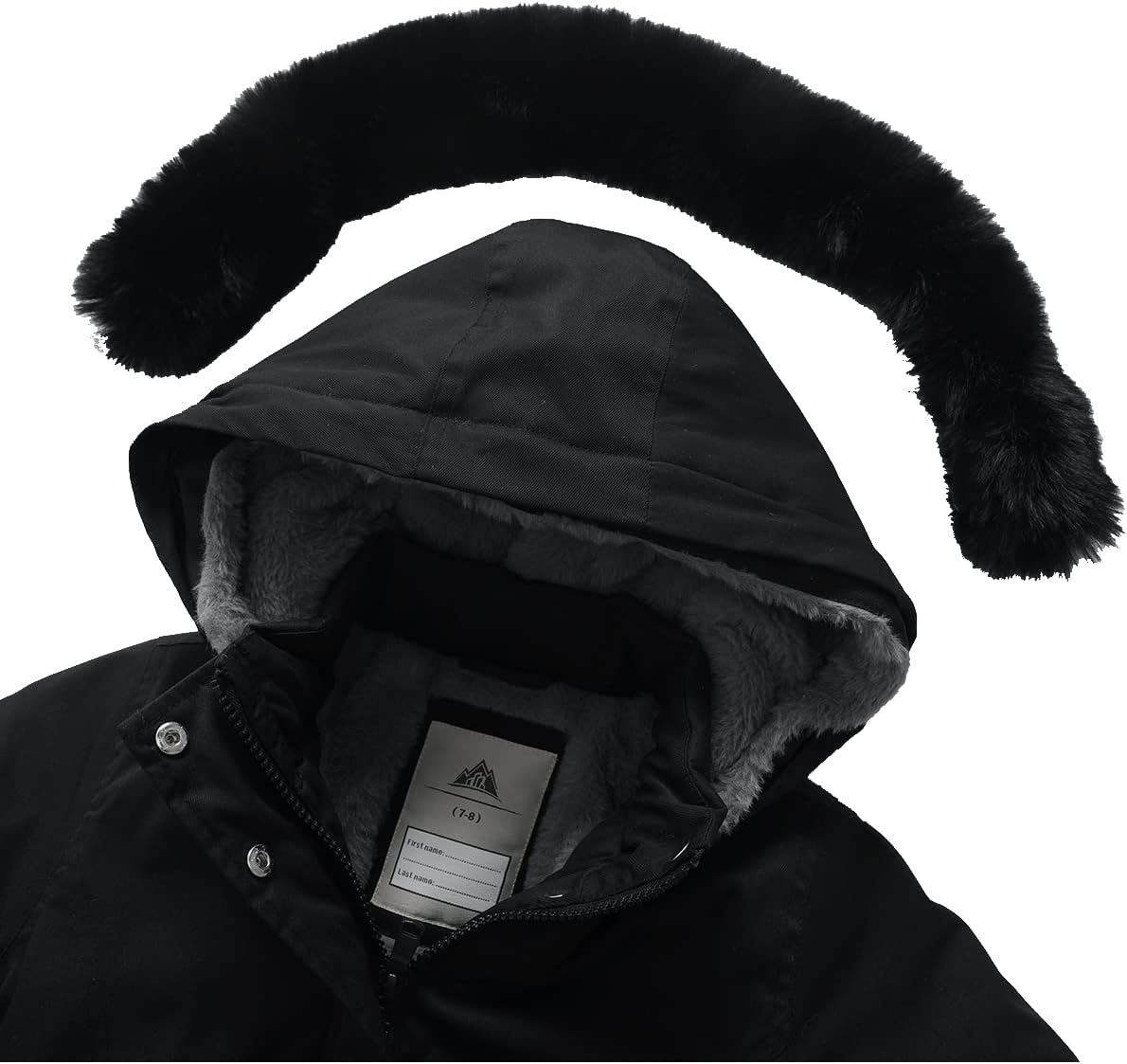 Girls Long Waterproof Winter Coat Kids Warm Hooded Parka | Waterproof puffer keeps girls dry. Fleece-lined.