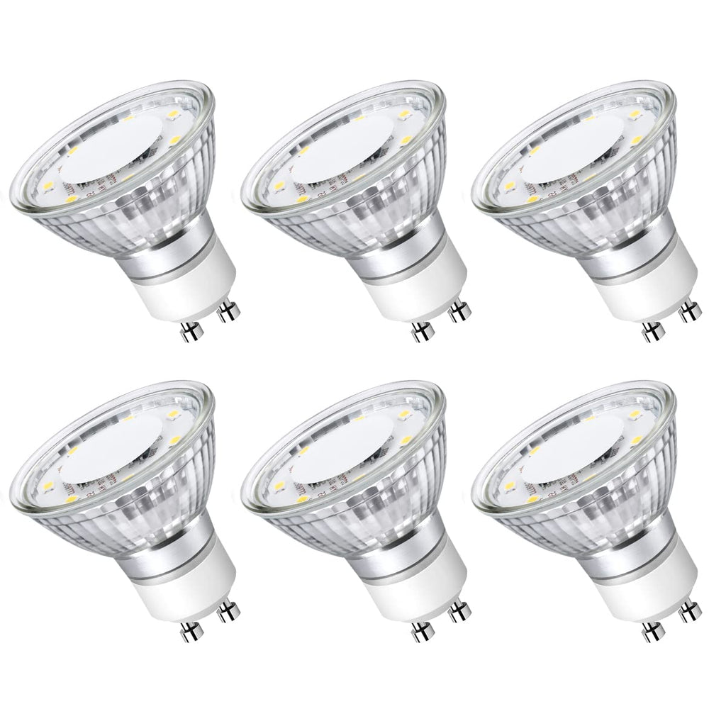 Non-Dimmable GU10 LED Light Bulbs 4W 350LM 5000K Daylight White 6PC