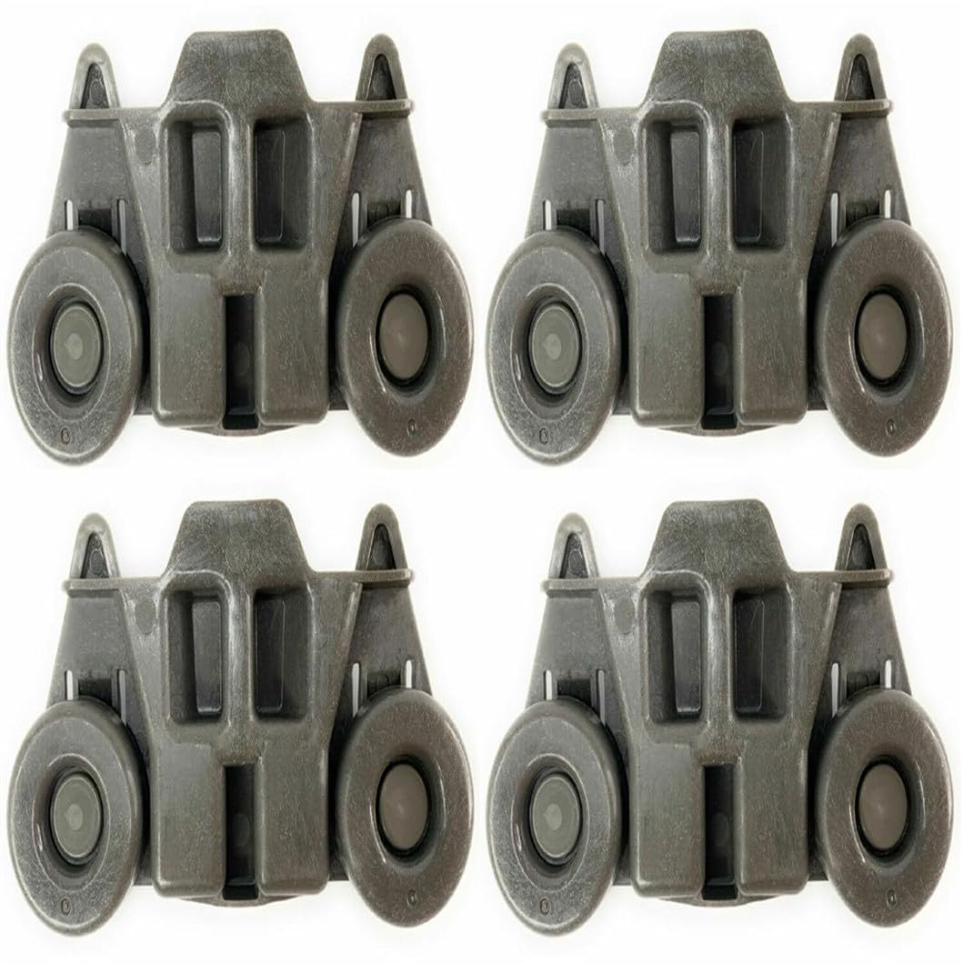 Replacement Parts KDTE554CSS3 for KitchenAid Dishwasher Lower Dishrack Rollers (4 Pack) (045228)