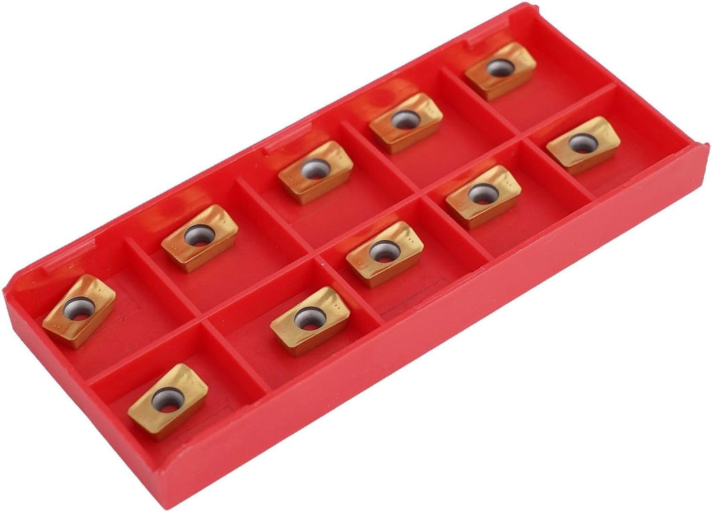 APKT11T3 TiN Coated Carbide Milling Inserts for Face Milling Cutter, 20-Pack Indexable Inserts for Stainless Steel Machining with High Grip Strength and Enhanced Efficiency
