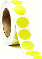 Yellow Color Coding Labels, 1000 Count 1 Inch Round Color Dot Stickers, 2 Rolls of 500 Blank Adhesive Circle Labels