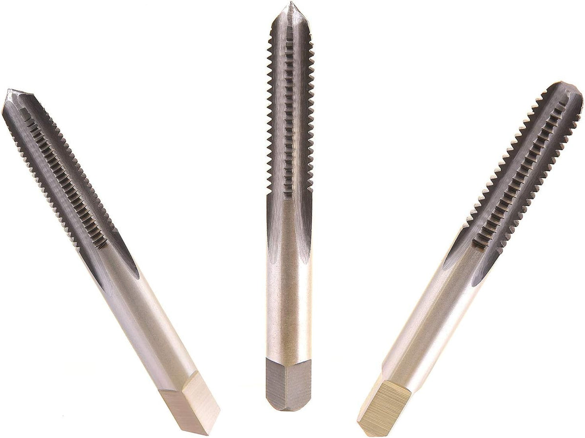 MaxTool 3/8-16 Hand Threading Tap Sets Including Taper+Plug+Bottom High Speed Steel M2 Taps Set 16-TPI FULLY GROUND RIGHT HAND; HSF02W00R024