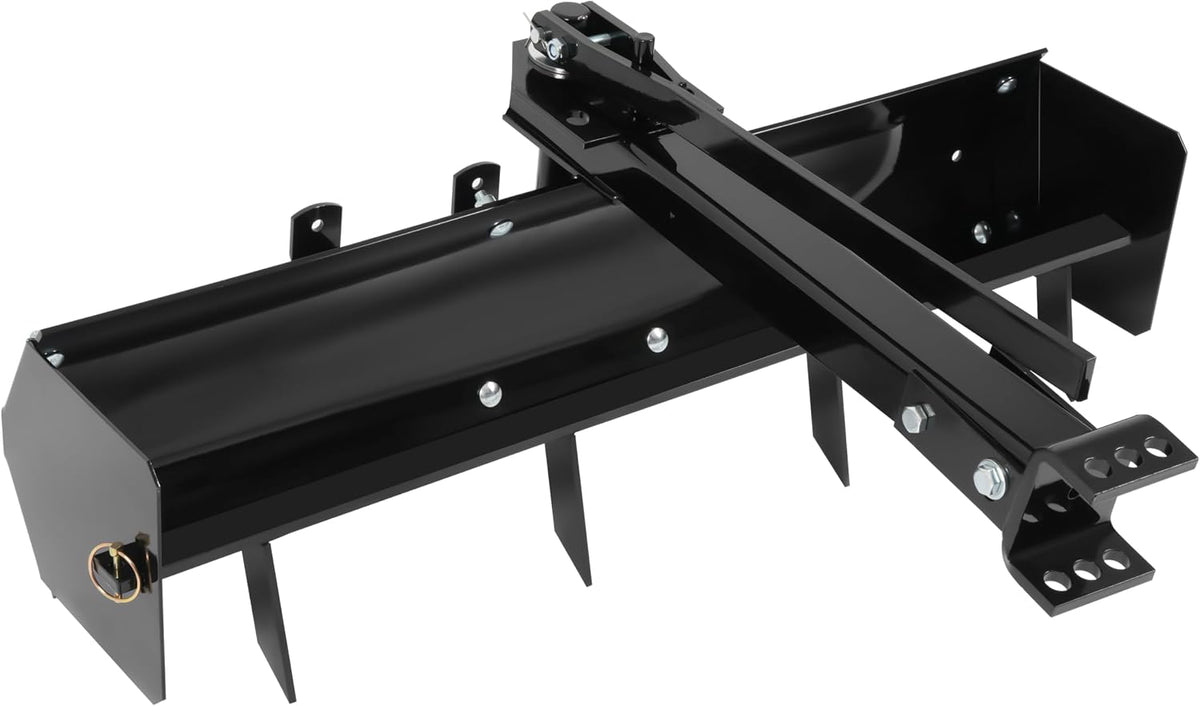 39.75" Box Scraper w/Adjustable Blade Sleeve Hitch Tow Compatible with ATV UTV Grader Lawn Tractor Attachments Behind