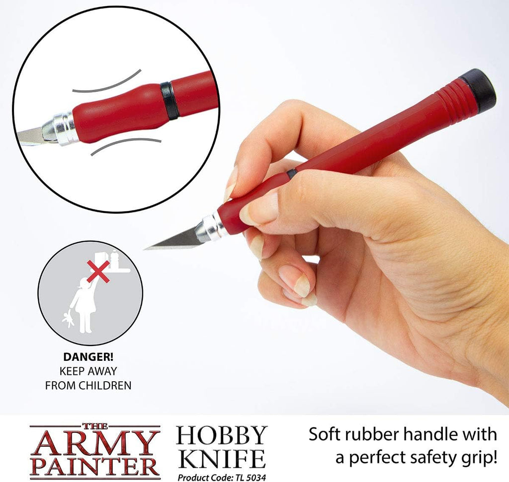 Hobby Knife - Stainless Steel Craft Knife with Soft Grip and 5 Extra Precision Blades - Craft Knife Set, Art Knife &