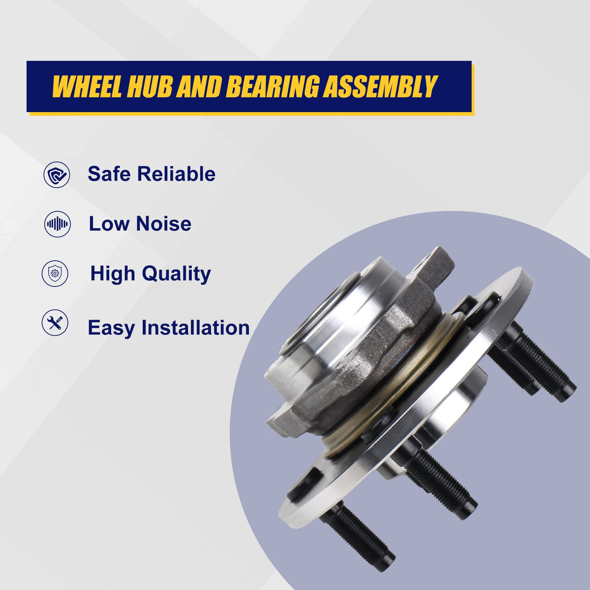 KUSATEC 515072 Front Wheel Bearing Hub Assembly 2-Pack