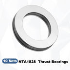 uxcell 10 Sets NTA1828 Thrust Needle Roller Bearings with Washers ID 1-1/8"