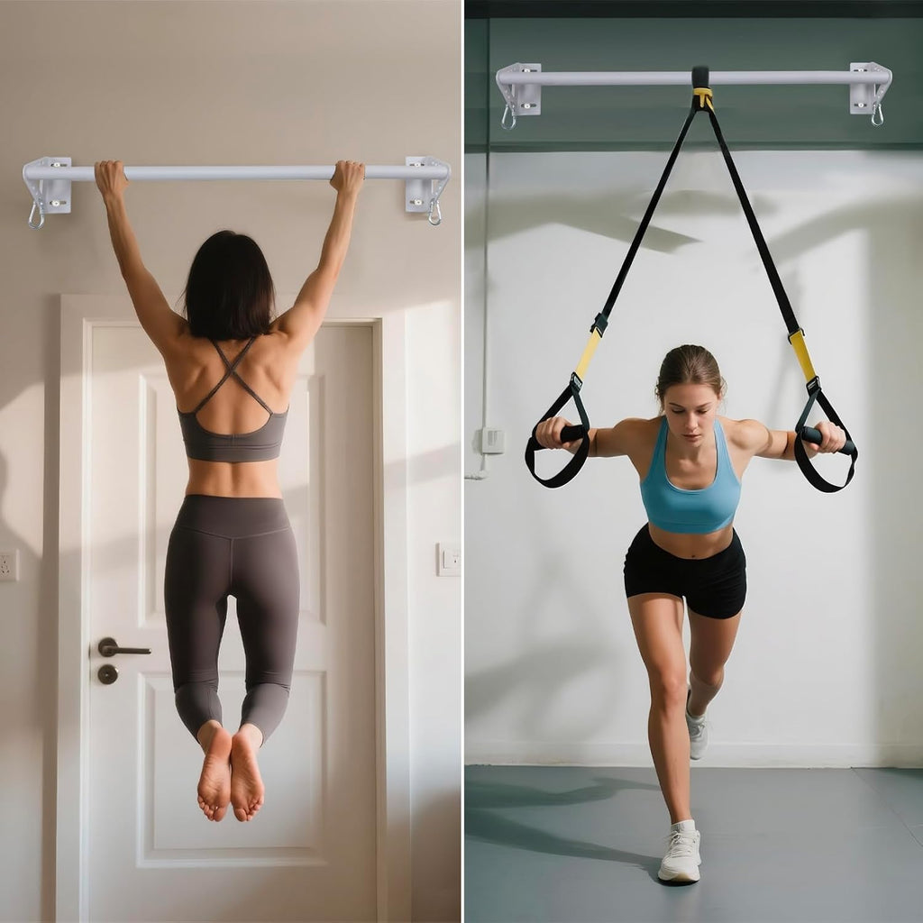 Wall Mounted Doorway Pull Up Bar, Heavy Duty Strength Training Pull-Up Bars for Doorframe, Support Beam or Joist