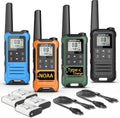 Walkie Talkies Long Range for Adult, 4Pack Rechargeable Baofeng Walkie Talkie F22 FRS Two Way Radio 1400mAh Li-ion