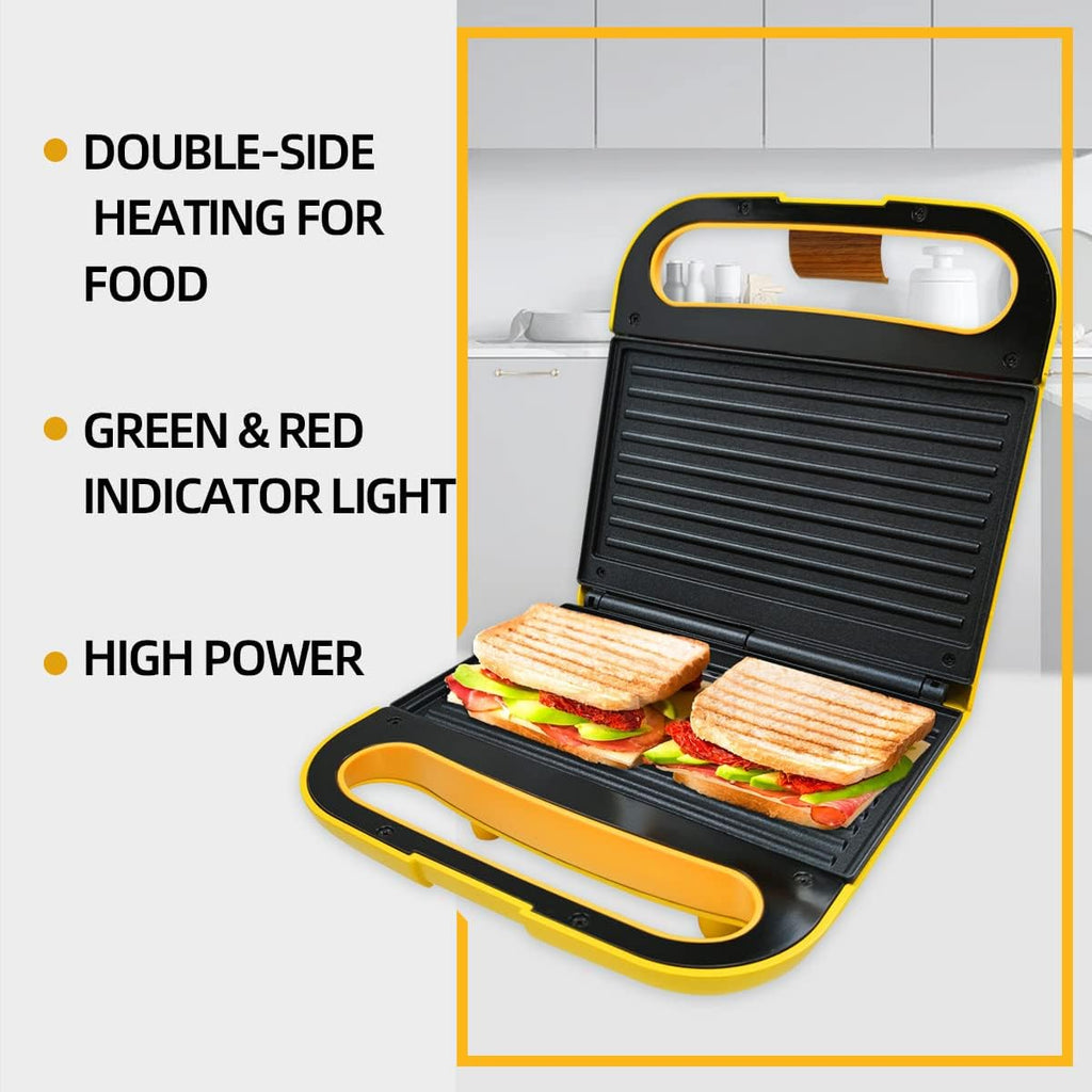 Electric Indoor Grill Panini Press Maker with Nonstick Plates