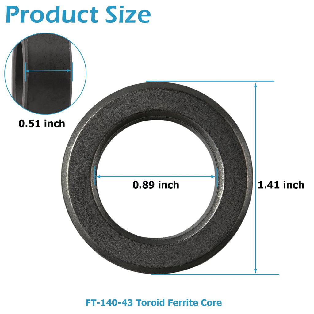 4 Pcs FT-140-43 Toroid Ferrite Core for EFHW and Power Transformers