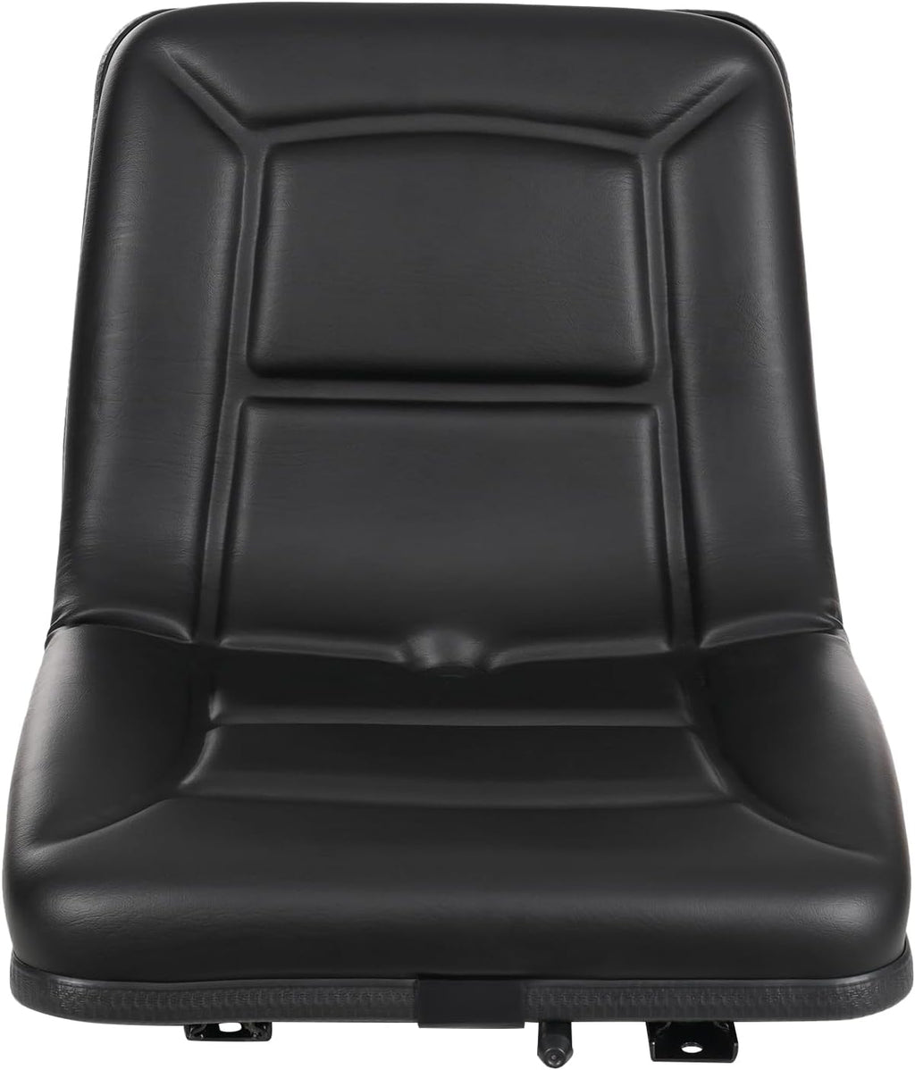 Universal Tractor Seat & Lawn Mower Seat with Adjustable Slide Rails, High-Back PU Replacement Seat with 2.76" Thick