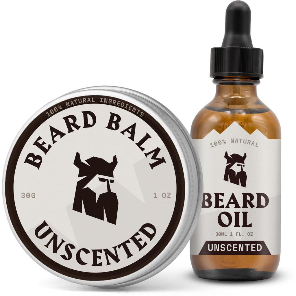 Beard Oil and Balm - 30 g Each, Unscented