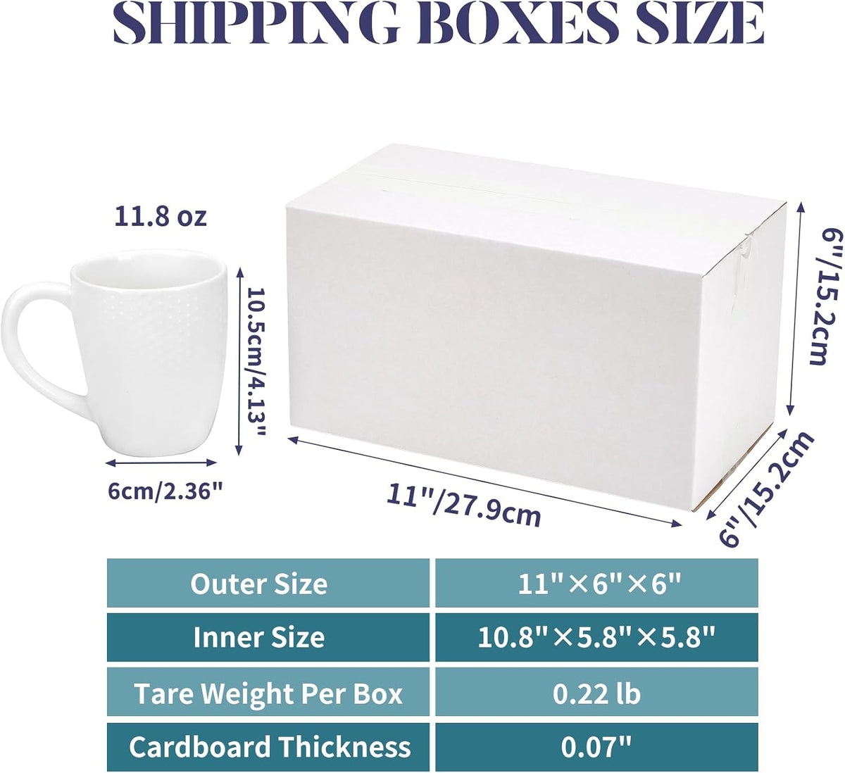 Small Shipping Boxes 11x6x6 Set of 6