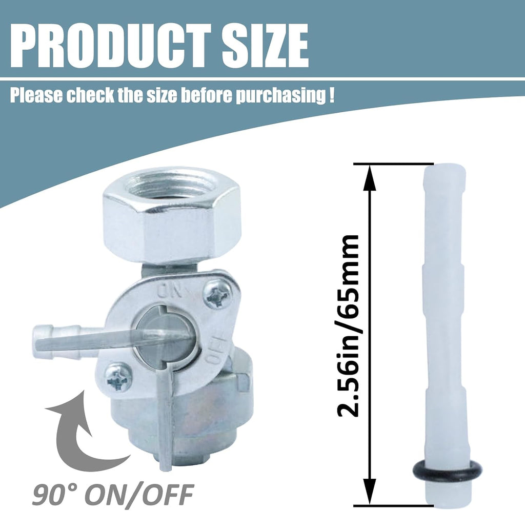 Suptizizkz M16x1.5mm Generator Petcock Fuel Gas Tank Switch Shut Off Valve Compatible with Predator Generac DuroMax Powermate Gasoline Generator Replacement Parts