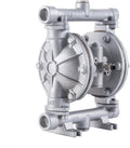 Double Diaphragm Pump Air Operated 1/2 inch Inlet/Outlet Pneumatic Waste Oil Transfer Pump for Chemical QBK-15P 9 GPM Dual Diaphram Polypropylene Nitrile Rubber by Stainless Steel Iron 120 PSI