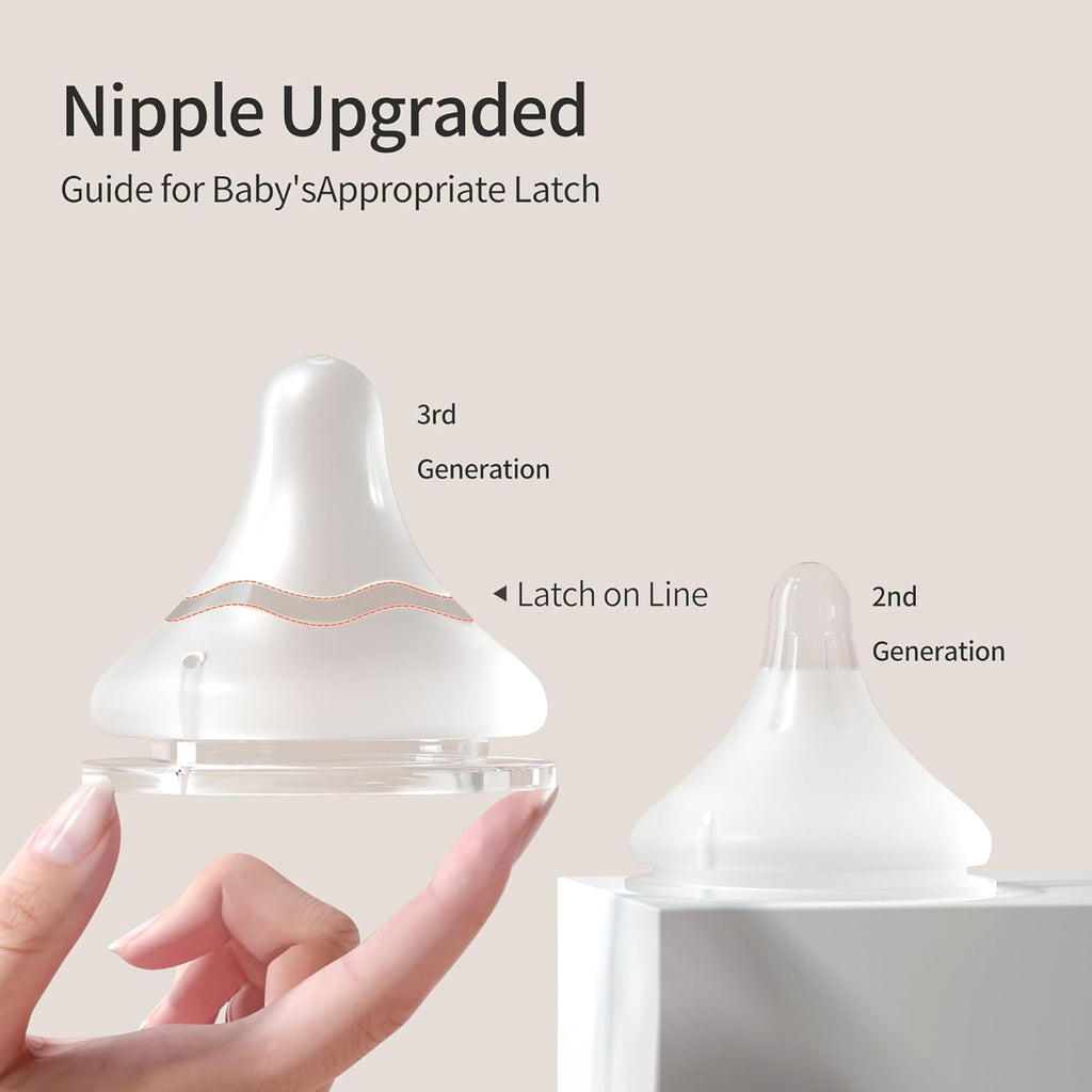 Pigeon Silicone Nipple (LL) with Latch-On Line, 9+ Months, 4 Count