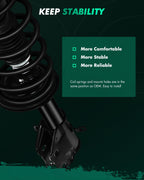 SCITOO 4Pcs Struts and Shocks Complete Assembly for Ford Edge