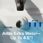 Better Soak Adjustable Overflow Drain Cover, Oval, White