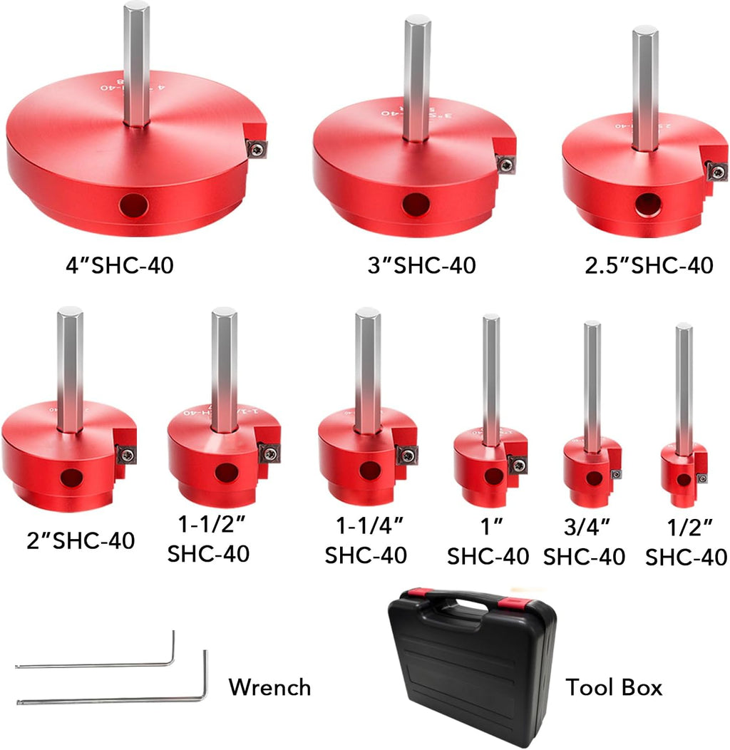 9-Piece PVC Pipe Reamer Kit for 1/2" Drills - 1/2",3/4",1",1-1/4",1-1/2",2",2.5",3",4” Inner Cutter Tool Reamer for