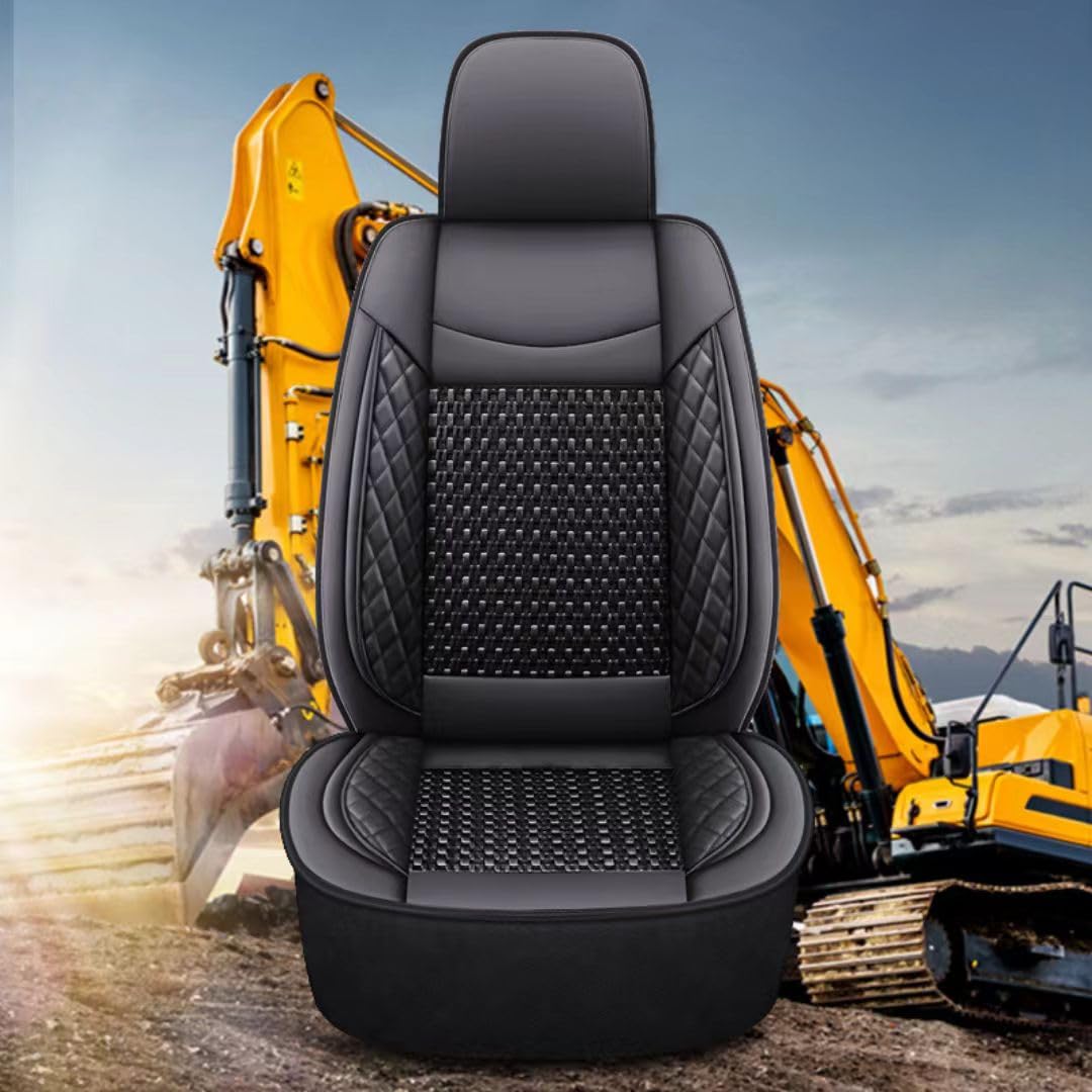 Excavator Seat Cover for Bobcat E32 E34 E35 E38 E40 E42 E45 E48 E50 E55,Full Wrap-Around Design with Built-in Anti-Slip Seat Cushion Easy to Wipe Clean Seat Protectors Parts,Black
