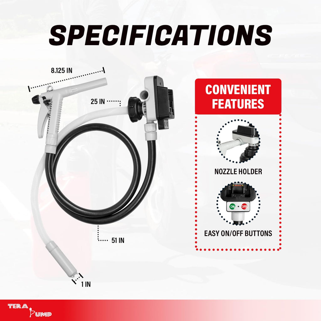 TERA PUMP Cordless Battery Powered Liquid Transfer Pump (4.0 GPM)