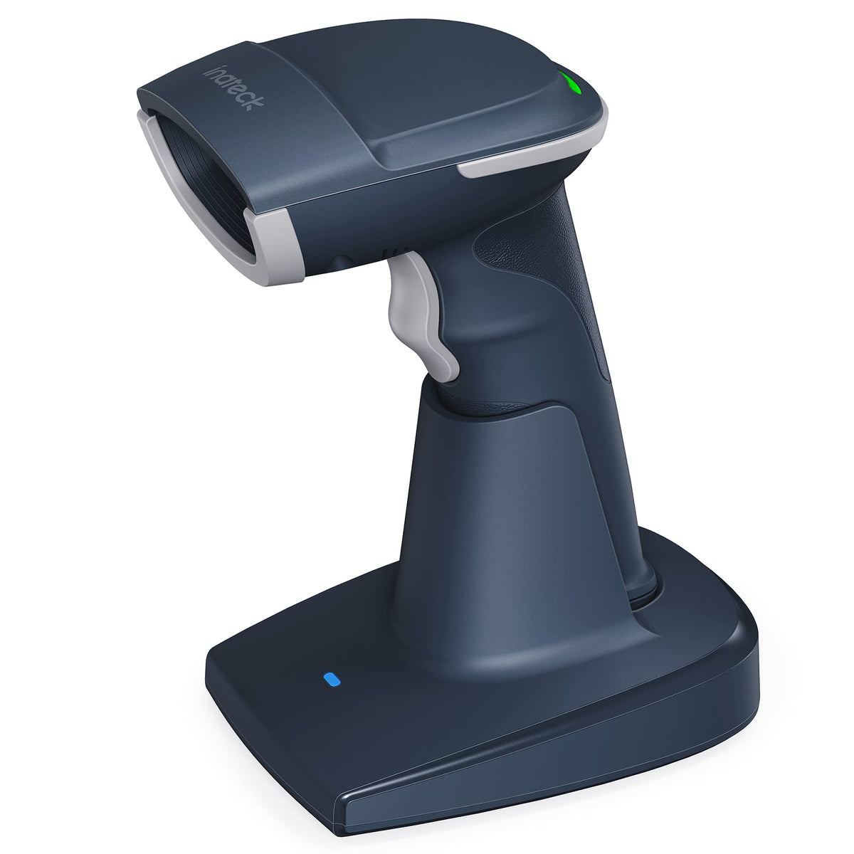 QR Barcode Scanner, 2D Wireless Barcode Scanner, 3 in 1 Barcode Reader, Screen Scanning, BCST-54 Blue