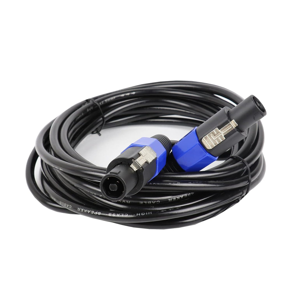 1-Pack 20 Feet Speakon to Speakon Cable - Heavy Duty NL4FC Speak-On Male Cables with Twist Lock for Live Performance