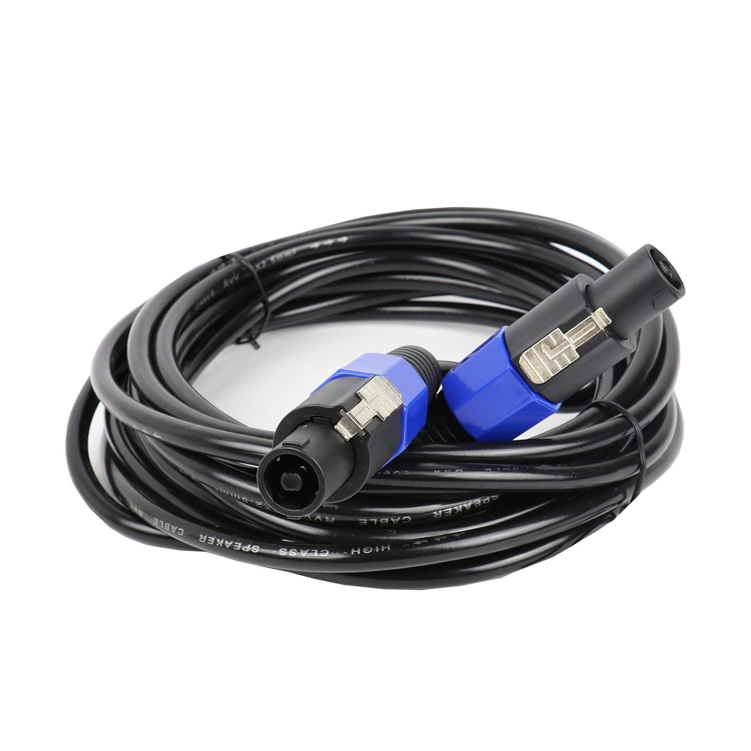 1-Pack 20 Feet Speakon to Speakon Cable - Heavy Duty NL4FC Speak-On Male Cables with Twist Lock for Live Performance