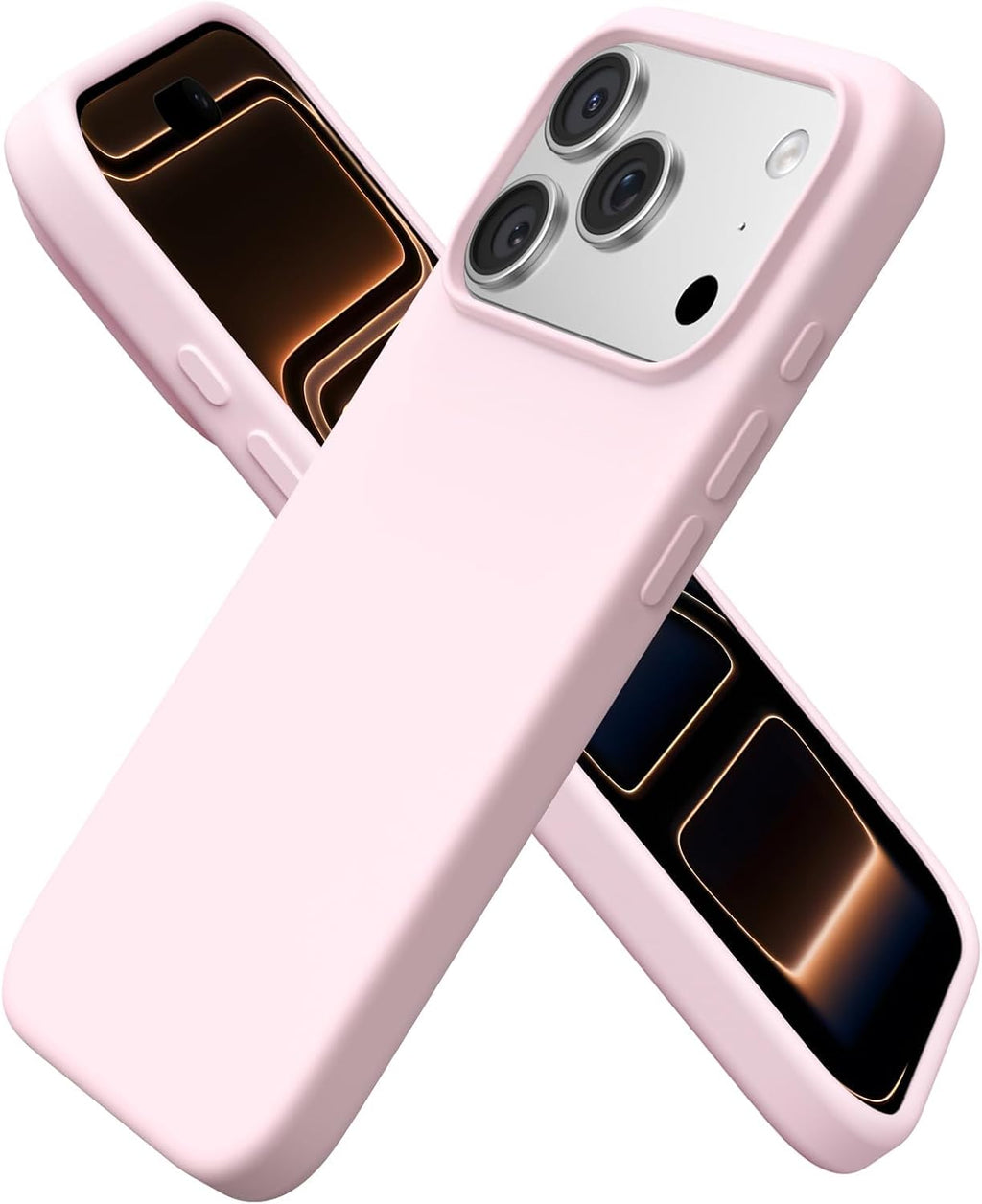 Compatible with iPhone 17 Pro Case 6.3", Slim Liquid Silicone 4 Layers Full Covered Soft Gel Rubber Shockproof Cover