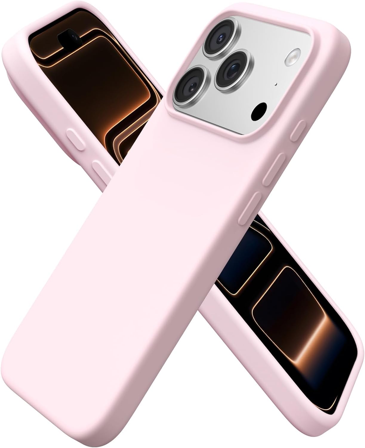 Compatible with iPhone 17 Pro Case 6.3", Slim Liquid Silicone 4 Layers Full Covered Soft Gel Rubber Shockproof Cover