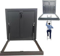 Aluminum Egress Roof Window - Flat Roof Lighting Well with Double-Layer Tempered Glass, Access Hatch for Attic & Sun