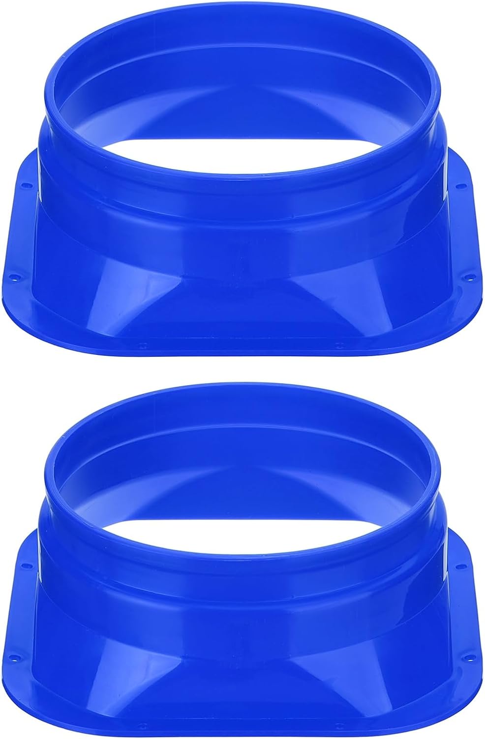 2 Pack Connector Straight Pipe Flange 8" HVAC Air Vent Duct Blue