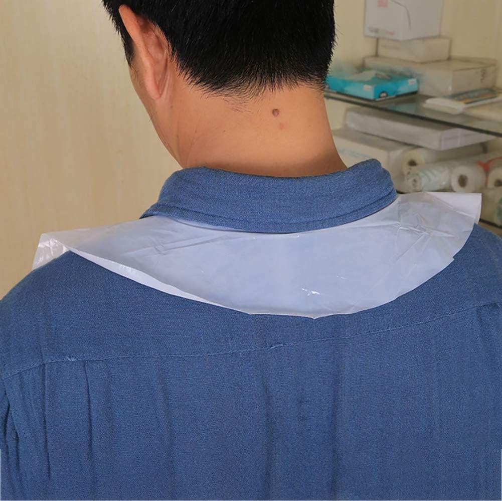 10 PCS White Disposable Aprons - Plastic, Polythene, Waterproof for Cooking, Cleaning