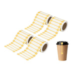 2000pcs 4Rolls Total Tamper Evident 2.8x0.5 Tamper Shipping Gold