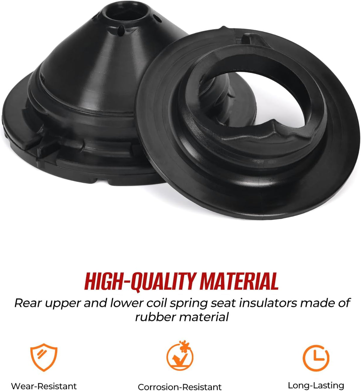 Rear Upper and Lower Coil Spring Insulator for Honda Civic 2006-2011, 2Pcs