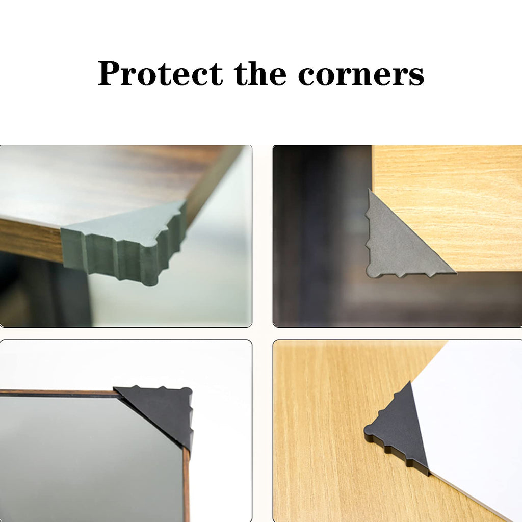 Mirror Corner Protectors- 20 Pcs Toughened Glass Corner Protector Ceramic Tile wrap Angle Plastic Bathroom Lens Right