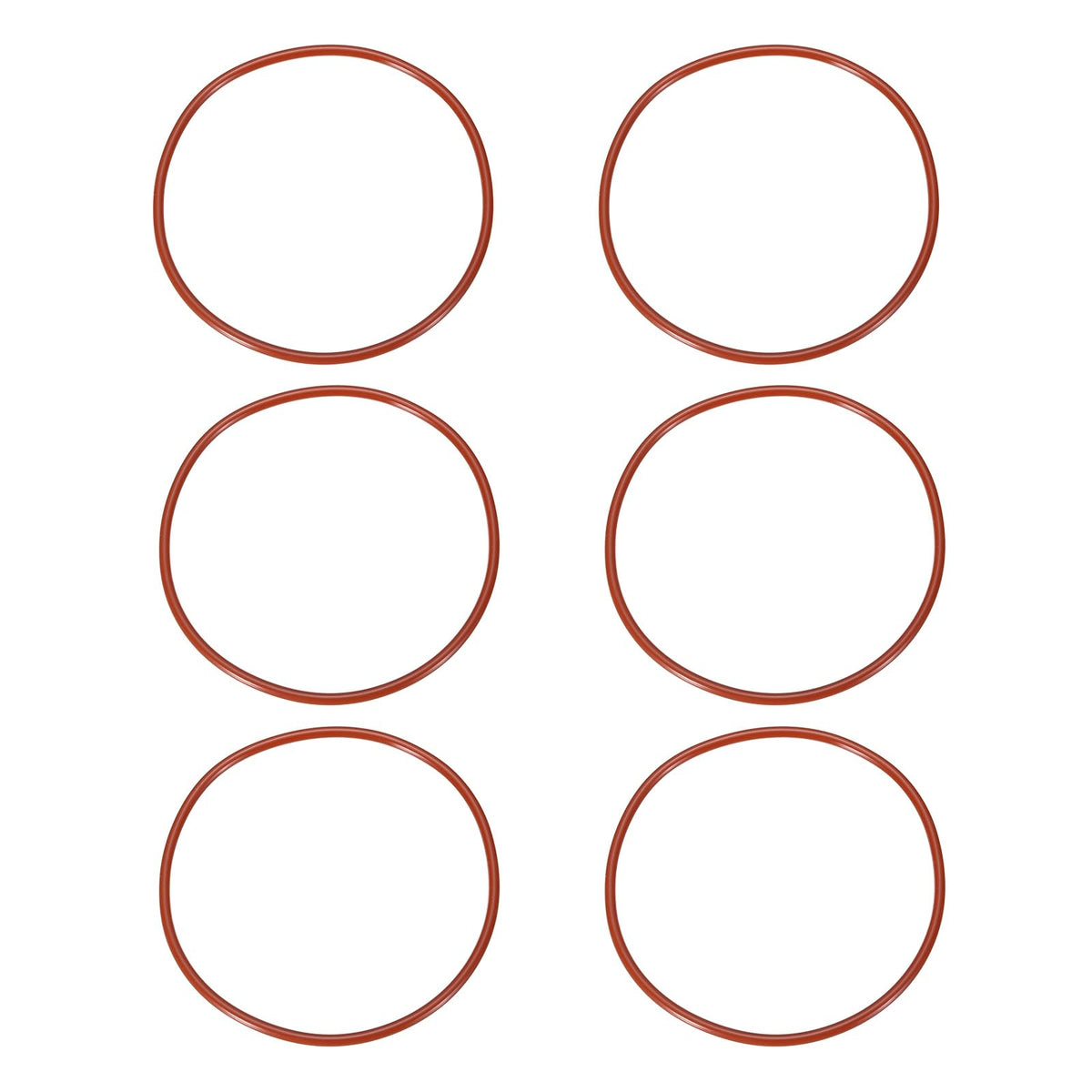 DEFANEX 6Pcs Silicone O-Ring VMQ Sealing 3-7/8" ID 4-1/8" OD 1/8" Width