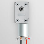 QCDENG 2PCS DC 24V 240RPM High Torque Turbo Worm Geared Motor, 26W Electric Motor High Torque Rotation Motor, Small Electric Motor Low RPM