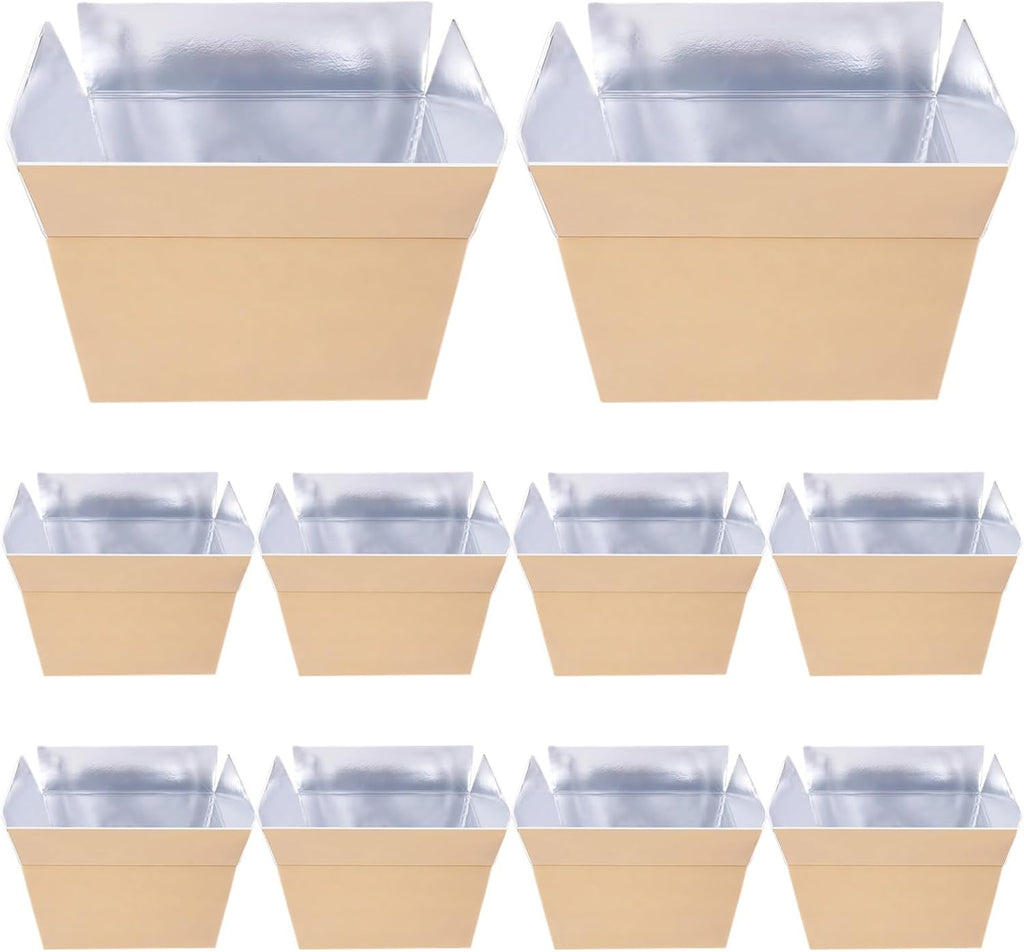Insulated Shipping Boxes, 10-Pack, 8.7 X 4.7 X 5.7 in, Foam Cooler, Foldable
