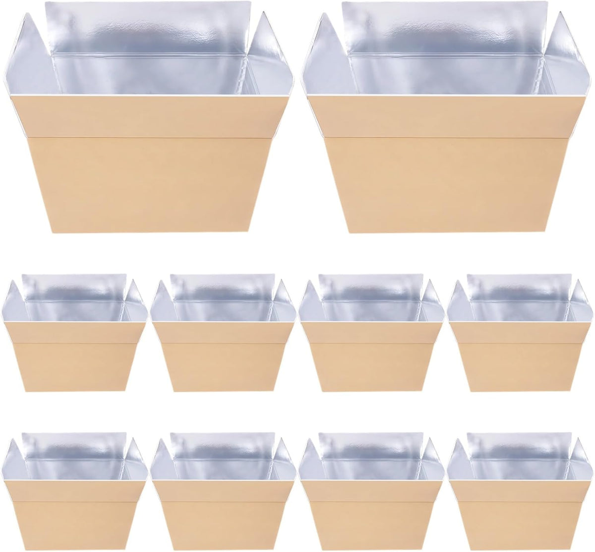 Insulated Shipping Boxes, 10-Pack, 8.7 X 4.7 X 5.7 in, Foam Cooler, Foldable
