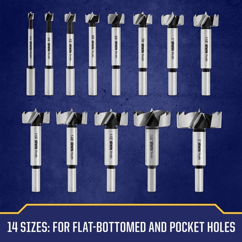 Marples Forstner Bit Set, Wood Drill Bits, Made of Carbon Steel, Ideal for Fine Woodworking, Cabinet-Making and More