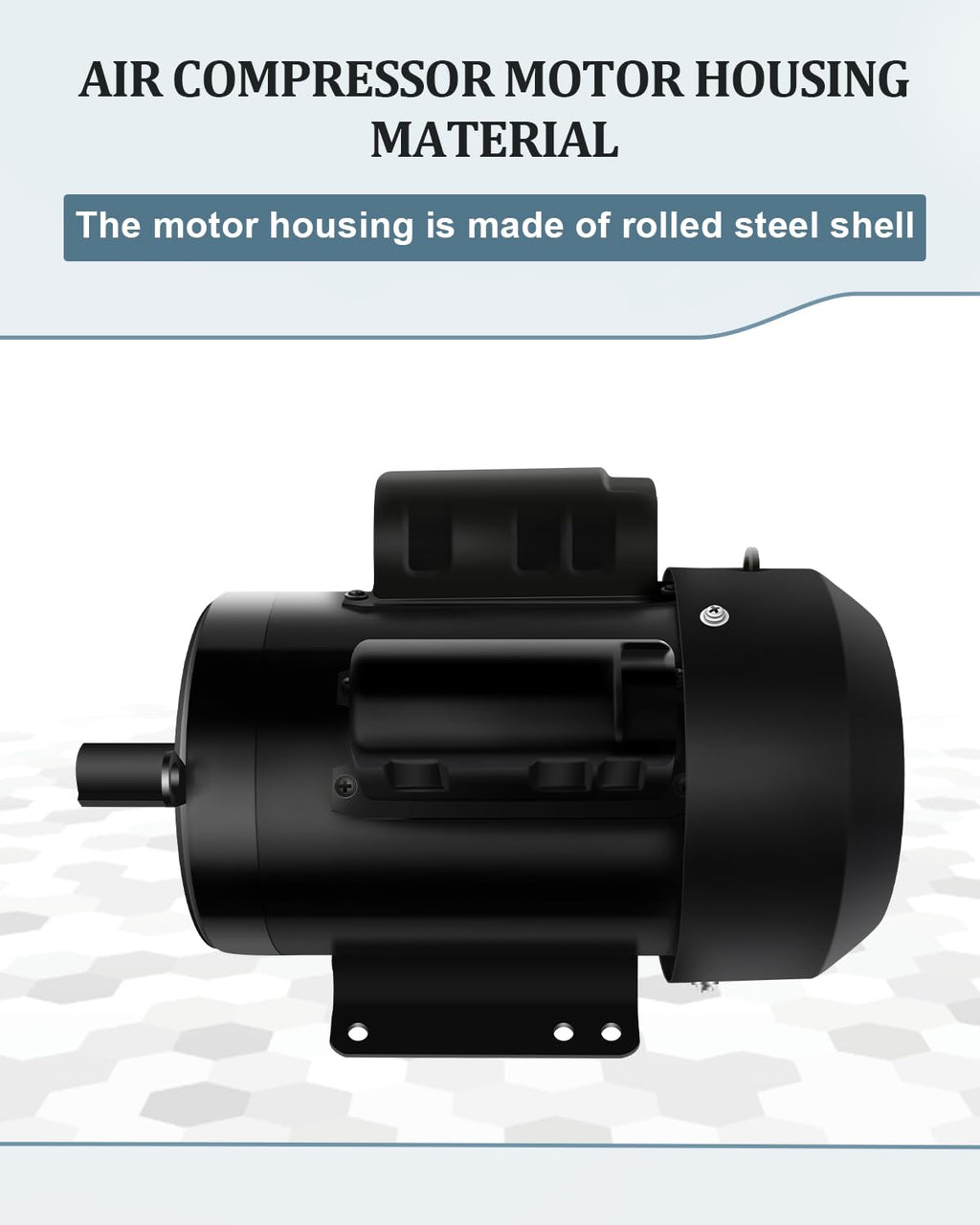 5HP Air Compressor Motor 1750 RPM Single Phase 184T Frame 208V-230V