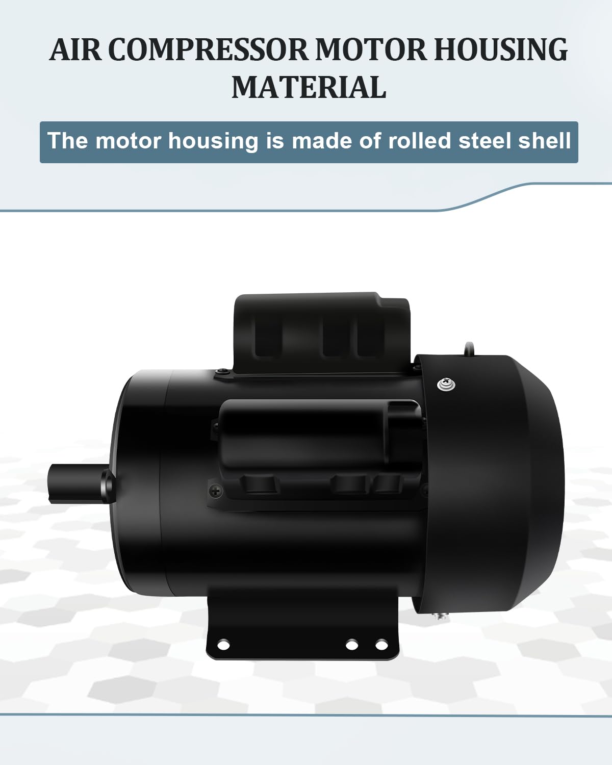 5HP Air Compressor Motor 1750 RPM Single Phase 184T Frame 208V-230V