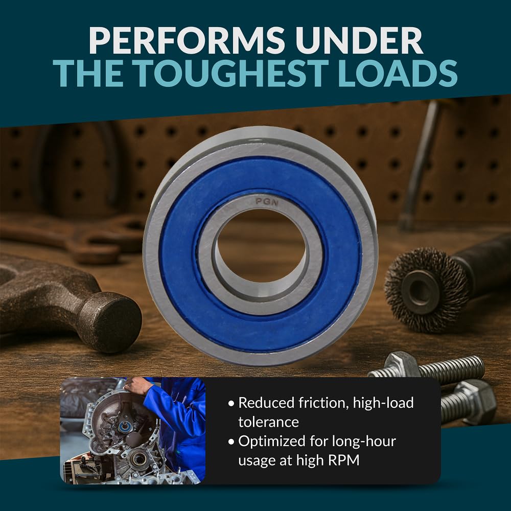 PGN 6303-2RS (10 Pack) Ball Bearing 17x47x14mm Chrome Steel Sealed