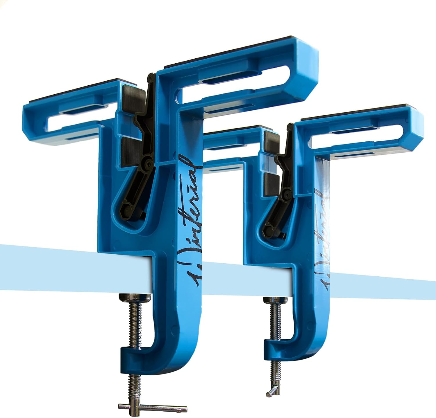 Snowboard and Ski Vise, Set of Two Non-Slip Vice Grips with Horizontal Vertical Working Positions for Tuning, Repair