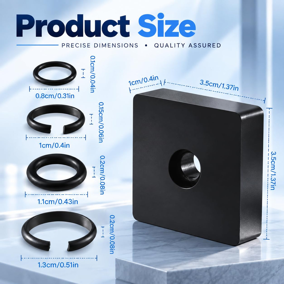 3/8" Impact Retaining Ring Clip with O-Ring Fit for Mmilwaukei Type Wrenche