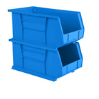 15" x 8" x 7" (12 Pack) Plastic Stackable Storage Bin, Hudson Blue