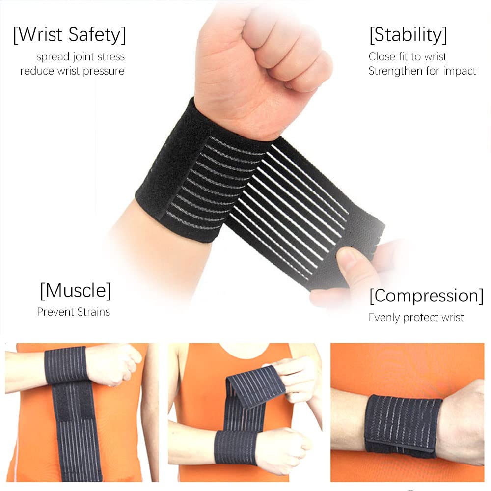Calf Compression Sleeves 4 Pcs Adjustable Wrap Knee Ankle Wrist