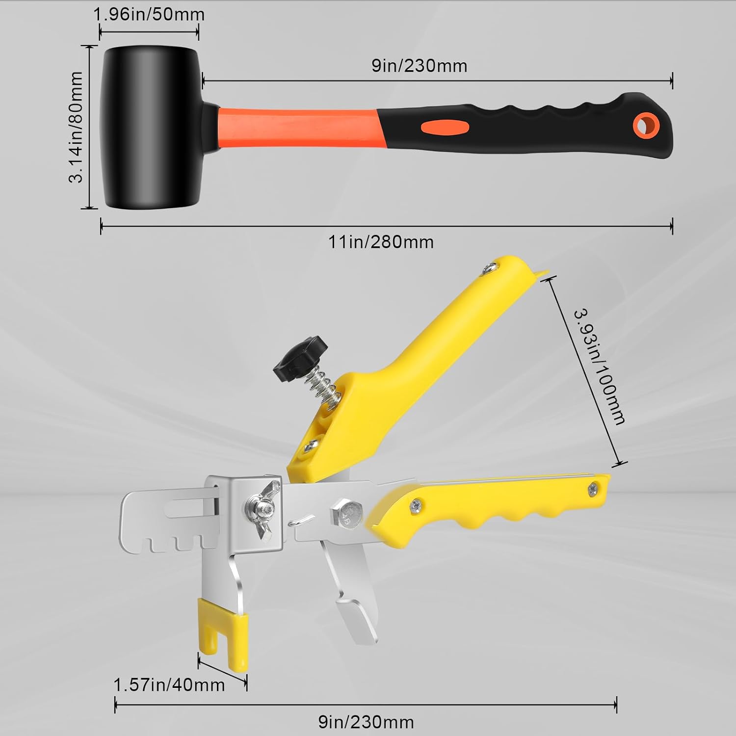 1/16 Inch Tile Leveling System, 1000 Tile Spacers and 200 Tile Wedges